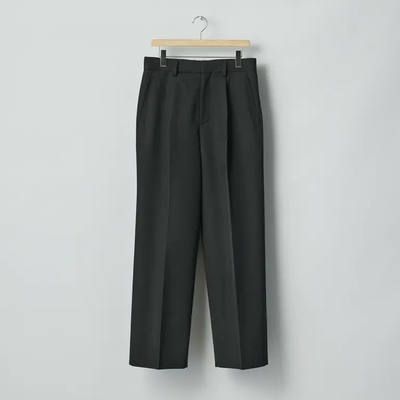 ssstein羊毛直筒单褶休闲西裤