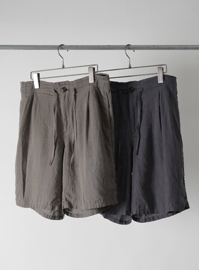 nonnative DWELLER EASY SHORTS 26SS 亚麻帆布宽松抽绳双褶短裤