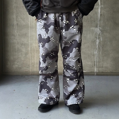 COOTIE迷彩抽绳宽松直筒长裤