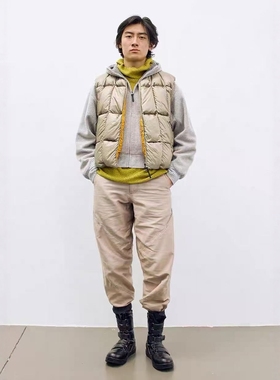 GOLDWIN 0 blend helicoid wide pants 25AW丝绵混纺螺旋宽松长裤