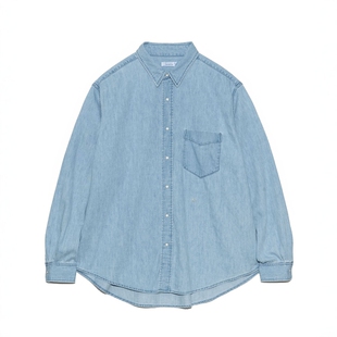nanamica Regular Collar Light Denim Shirt 25SS包芯纱牛仔衬衫