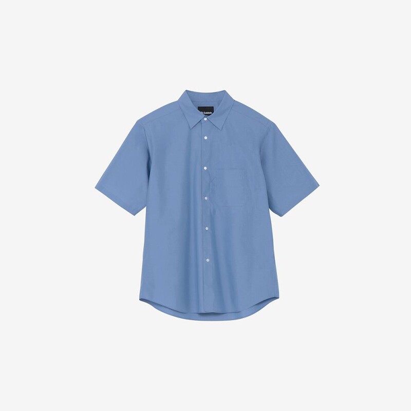 GOLDWIN Comfortable S/S shirt 25SS 混纺宽松休闲口袋短袖衬衫