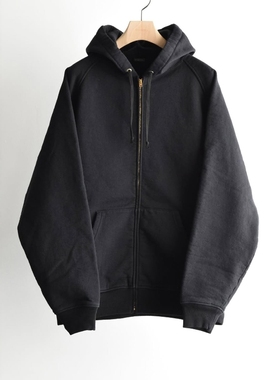 COMOLI Cotton fleece zip hoodie 26SS 定番棉质里毛拉链帽衫