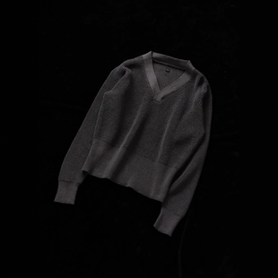 NECK PULLOVER 26SS T.T 套头针织衫 复古棉质V领短款 LOT.529