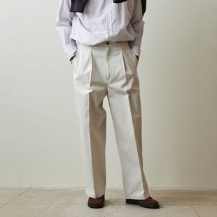 Steven BDU 西裤 复古西点布直筒打褶工装 NDM WPN Alan 25SS