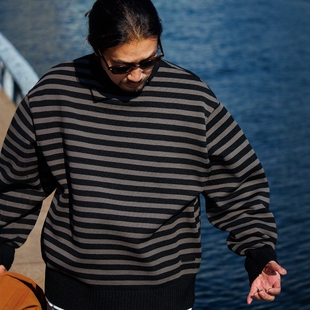 nanamica Mock Neck Stripe Sweater 26SS 高领条纹宽松针织衫