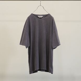 ANCELLM EMBROIDERY DYED T-SHIRT 25SS 水洗蜡染破坏刺绣短袖T恤