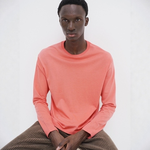 AURALEE BRUSHED JERSEY L/S T 26AW 磨毛有机棉羊绒混纺长袖T恤