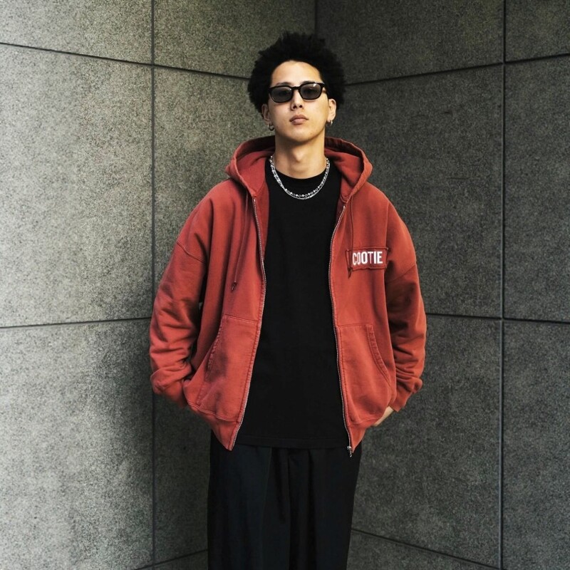 COOTIE AD PROCESSING SWEAT ZIP HOODIE 26SS 复古做旧连帽卫衣