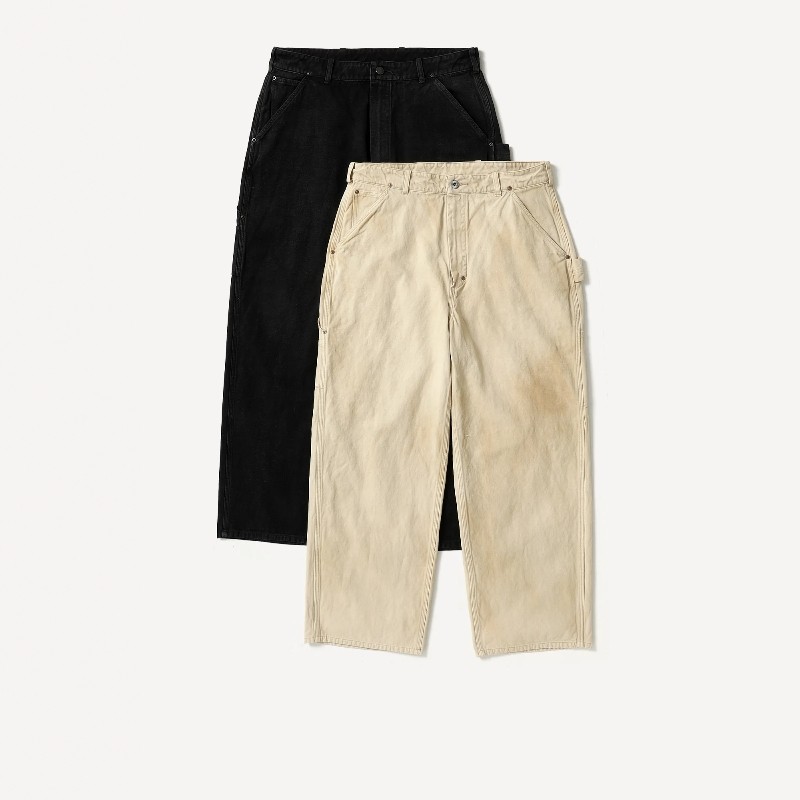 A.PRESSE Vintage Painter Pants26SS复古做旧真丝汉麻画家工装裤,男装,休闲裤,淘宝优惠券,粉丝福利购,淘宝优惠卷