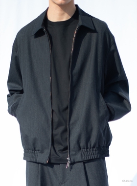 BATONER SUMMER WOOL SWING TOP 26SS 夏季全羊毛拉链行政夹克