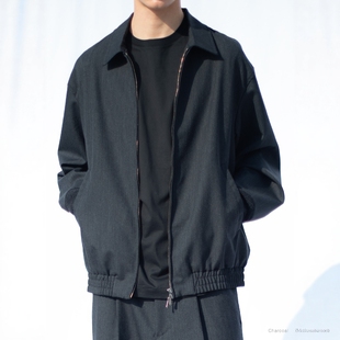BATONER SUMMER WOOL SWING TOP 26SS 夏季全羊毛拉链行政夹克
