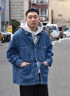 COOTIE DENIM COVERALL 24SS 水洗四袋宽松牛仔夹克