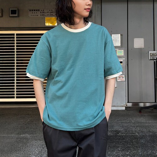 blurhms棉丝混纺速干拼接短袖T恤