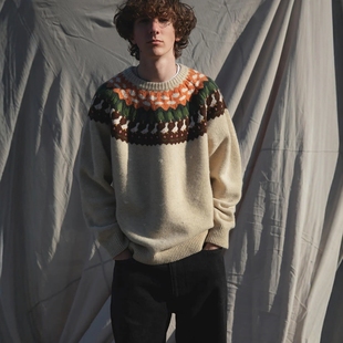 FAIR COVERCHORD限定鸭子提花针织衫 ISLE 25AW DUCK UNLIKELY