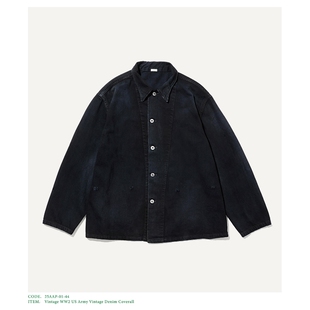 WW2 Vintage 25AW水洗牛仔夹克 Denim Coverall Army A.PRESSE