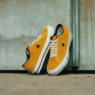 CONVERSE ONE STAR J VTG TIMELINE25AW日产复古桔黑麂皮低帮板鞋