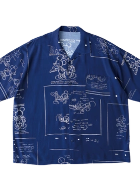 PORTER CLASSIC MS ALOHA SHIRT 25SS 迪斯尼米奇夏威夷短袖衬衫