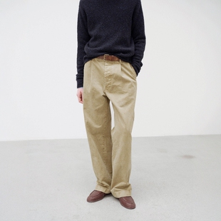 ONE CHINO TUCK PANTS AURALEE 25AW长绒棉斜纹蜡染单褶长裤 DYED
