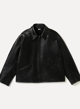 A.PRESSE Leather Sports Jacket 26SS 复古宽松羊皮运动夹克