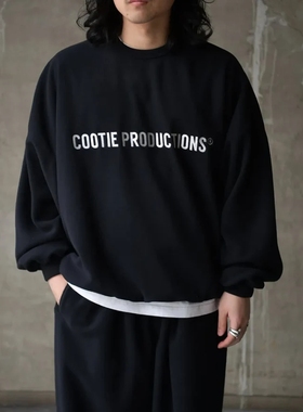 COOTIE Fleece Sweat Crew 26SS 摇粒绒刺绣LOGO宽松圆领运动卫衣
