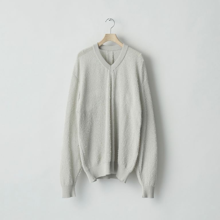 ssstein混纺宽松V领透明针织衫