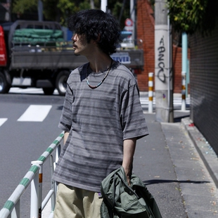 Jacquard 北面紫标混纺染色提花针织短袖 Field 25SS T恤 Tee TNF