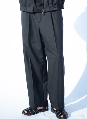 BATONER SUMMER WOOL ONE TUCK TROUSEES 26SS夏季全羊毛单褶西裤