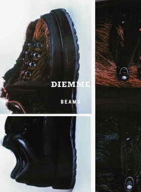 DIEMME × BEAMS CORNARO DUE GOMMA 25AW联名长马尾毛户外低帮靴