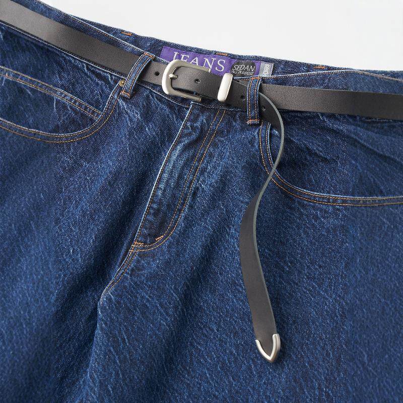 SEDAN ALL PURPOSE LEATHER LONG BELT 24AW 薄长七孔皮带腰带