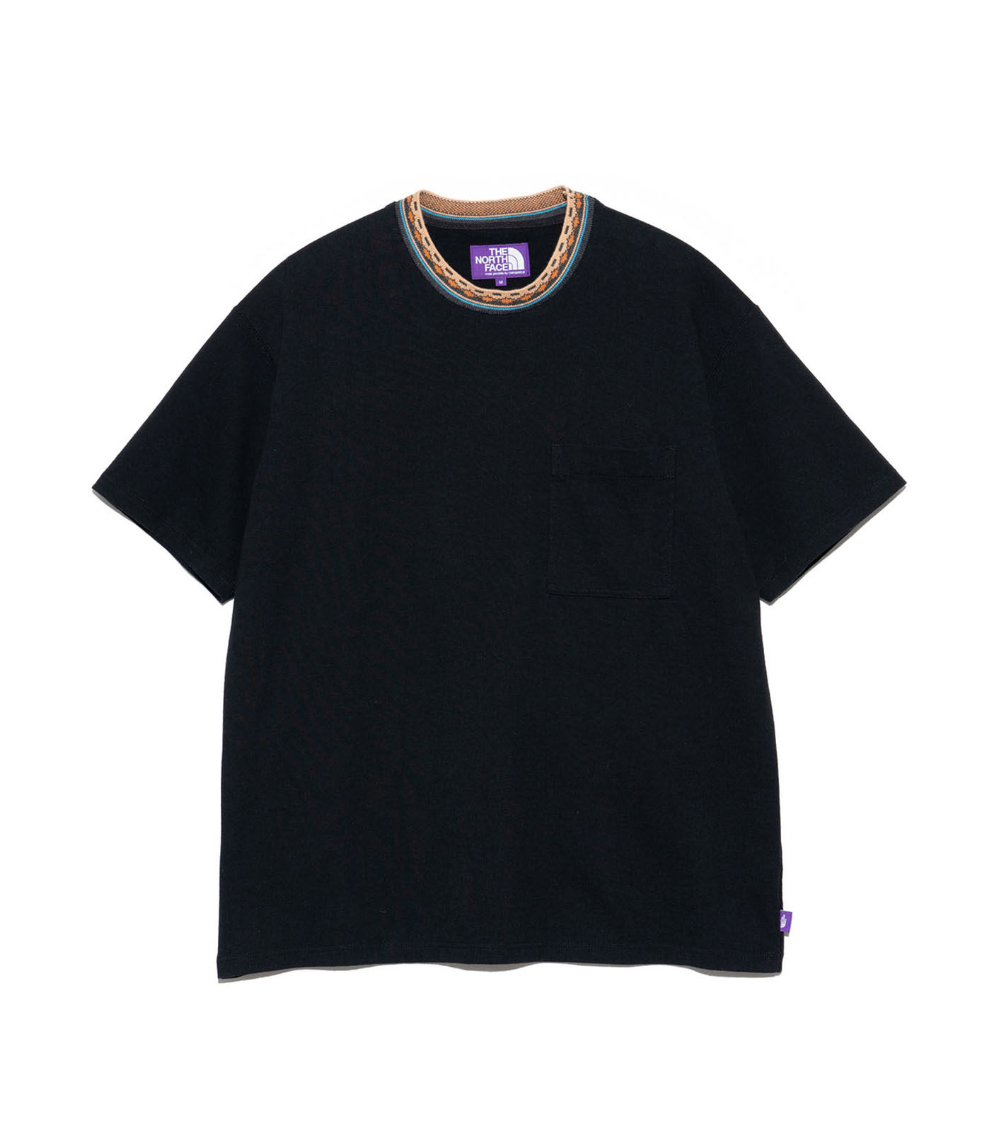 TNF NP Jacquard Neck FieldTee24SS日产天竺棉民族风口袋短袖T恤