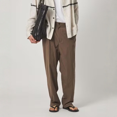 StevenAlan尼龙牛津布单褶西裤