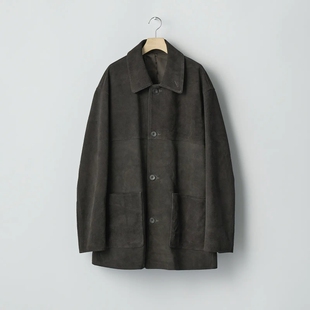 25AW ssstein 牛皮麂皮复古口袋机车夹克 Jacket Car Cow Suede