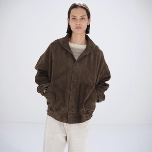 AURALEE SILKY GRAIN SUEDE BLOUSON 26SS 复古羊皮麂皮工装夹克
