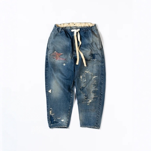 ANACHRONORM DENIM REMAKED EASY 24AW 冈山古布重置破坏牛仔裤