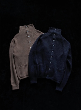 T.T Taigatakahashi Turtleneck Cardigan 25AW 羊毛高领针织开衫