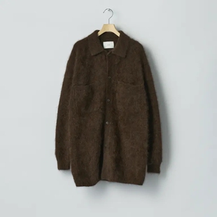 浣熊毛轻量宽松针织口袋衬衫 ssstein 26SS Shirt Racoon Knit