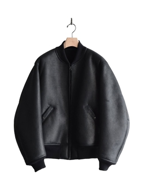 COMOLI Sheepskin Zip Blouson 25AW 羊皮拉链短款夹克
