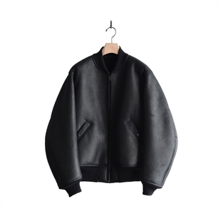 Sheepskin 羊皮拉链短款 Zip 25AW 夹克 Blouson COMOLI