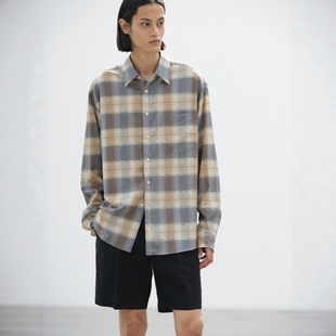 WOOL CHECK SHIRT AURALEE 极细羊毛格纹衬衫 LIGHT 26SS SUPER