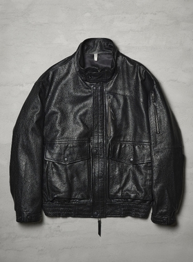 CCU BOMBER JACKET GOAT 26SS 复古军事风宽松羊皮口袋飞行夹克