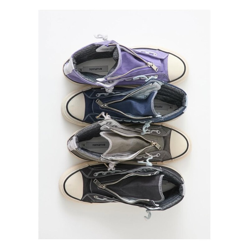 SPINGLE × nonnative TRAINER 2 HI 26SS联名染色防水高帮帆布鞋