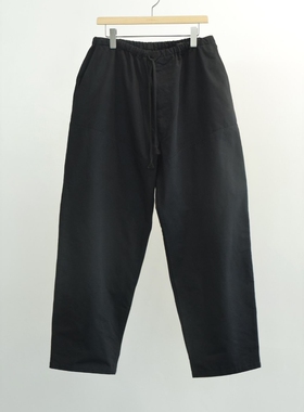 COMOLI Postwork Twill Hunting Pants 26SS棉纤猎装抽绳宽松长裤