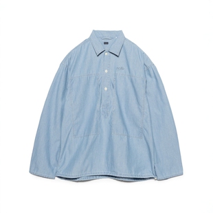 nanamica Chambray Pullover Shirt Jacket 26SS 青年布套头衬衫
