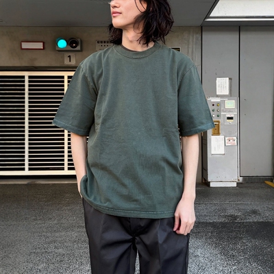 blurhms复古做旧褪色水洗短袖T恤