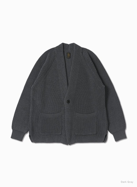 BATONER SIGNATURE SHAWL COLLAR CARDIGAN 25SS 纯棉针织开衫