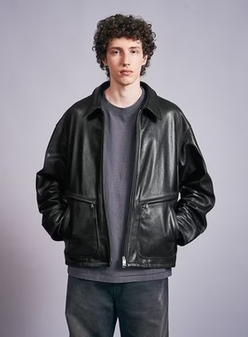 monkey time GOAT FLIGHT JACKET 24AW 复古山羊皮飞行皮衣夹克