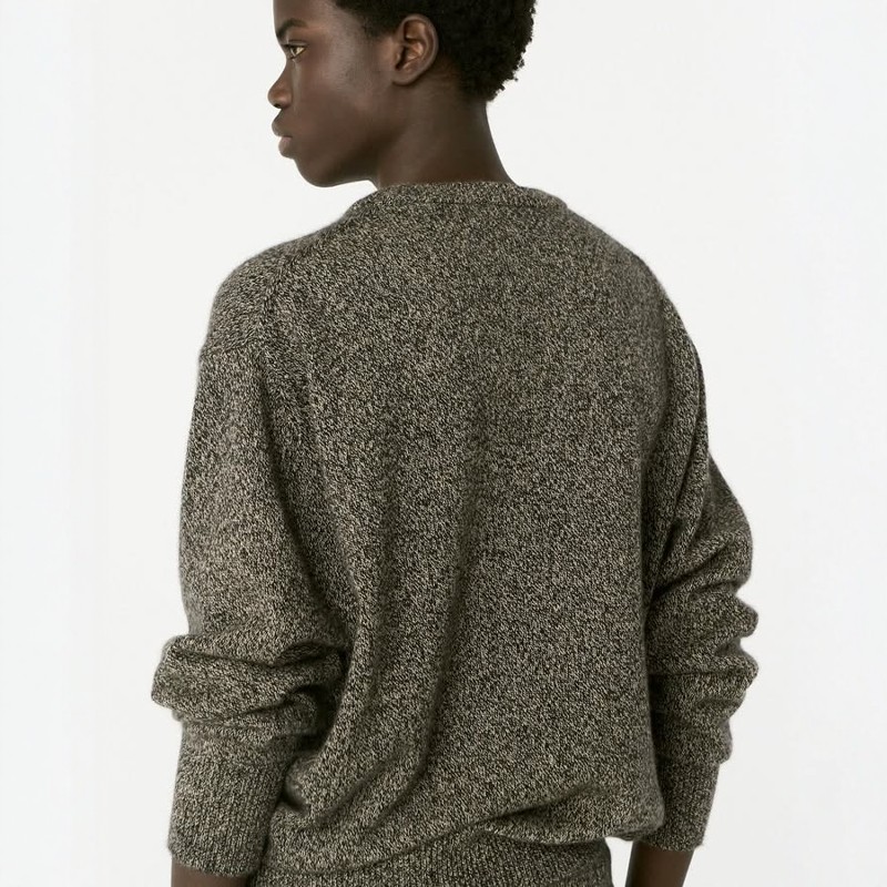 HERILL Golden Cash Twist Pullover 25AW黄金克绒宽松圆领针织衫