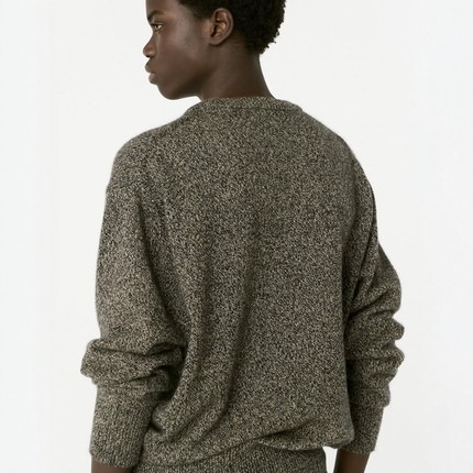 HERILL Golden Cash Twist Pullover 25AW黄金克绒宽松圆领针织衫