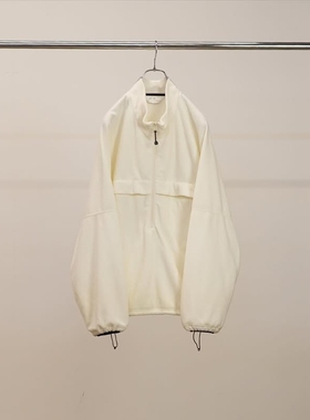 ANCELLM KIMONO ZIP FLEECE 26SS复古轻量抓绒半拉链套头卫衣夹克